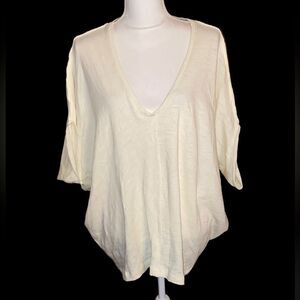 Anthropologie Bordeaux Cream Top! 
